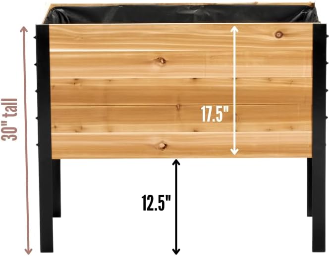 Cedar Wood Elevated Garden Planter Bed