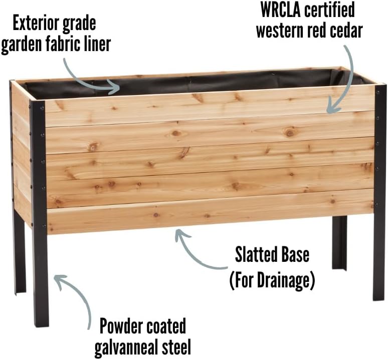 Cedar Elevated Wooden Garden Planter Bed