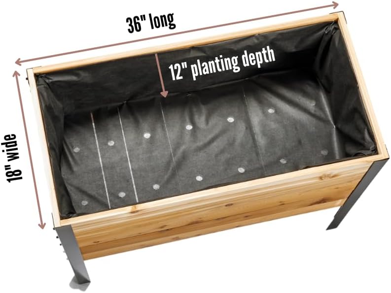 Cedar Wood Elevated Garden Planter Bed