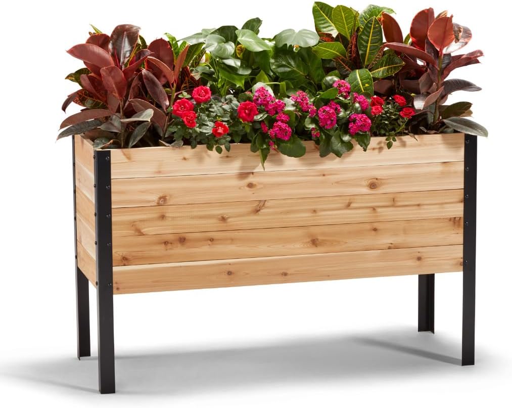 Cedar Elevated Wooden Garden Planter Bed