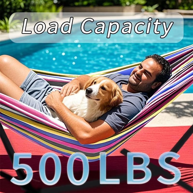 Adjustable Double Steel Hammock Stand Set