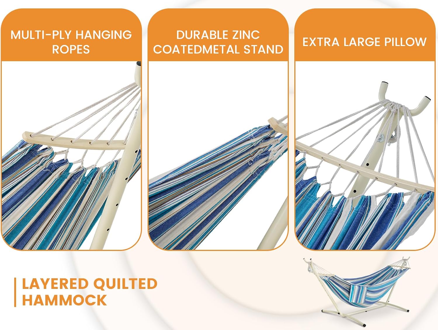 Double Hammock Stand Pillow Carry Bag