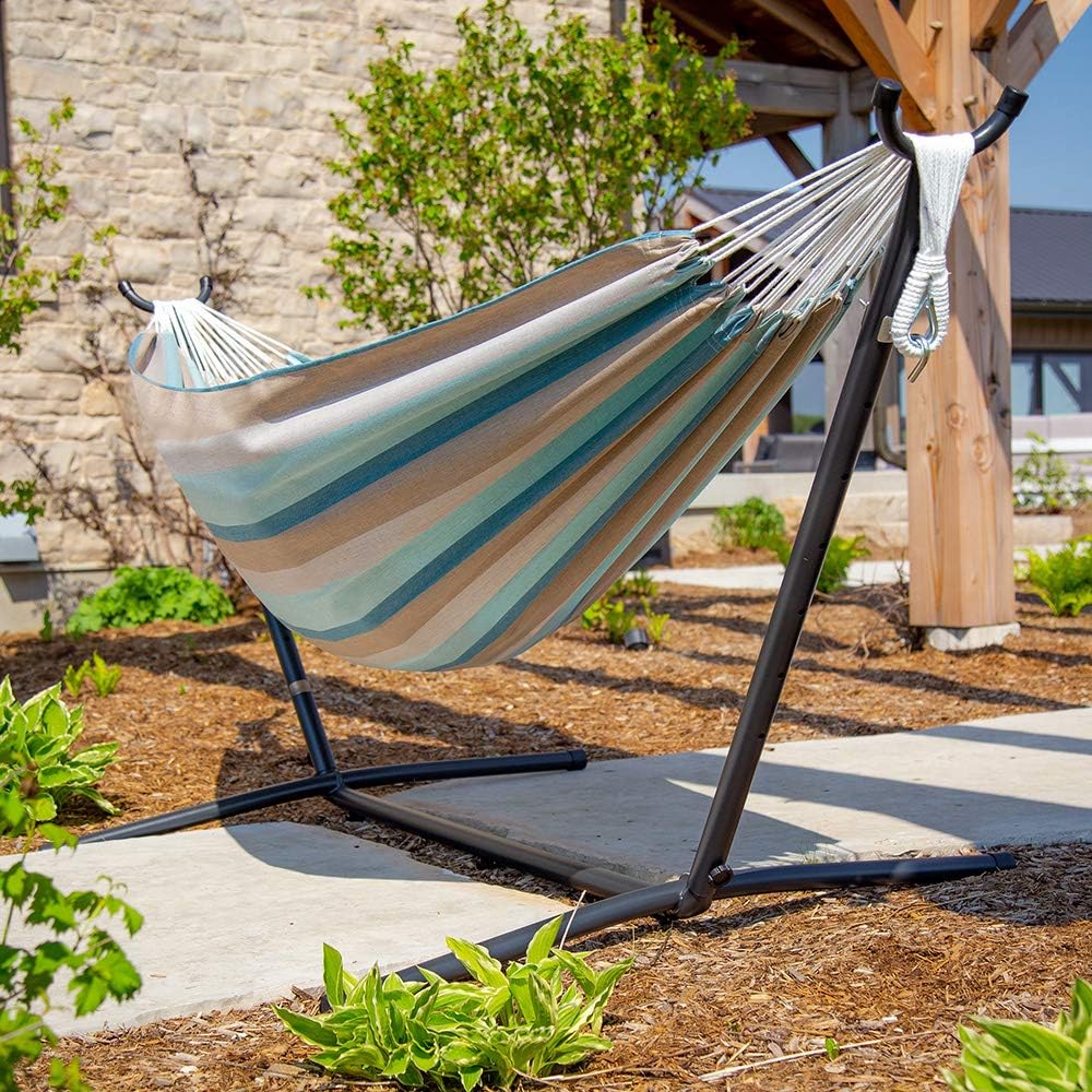 Double Hammock Steel Stand Combo Set