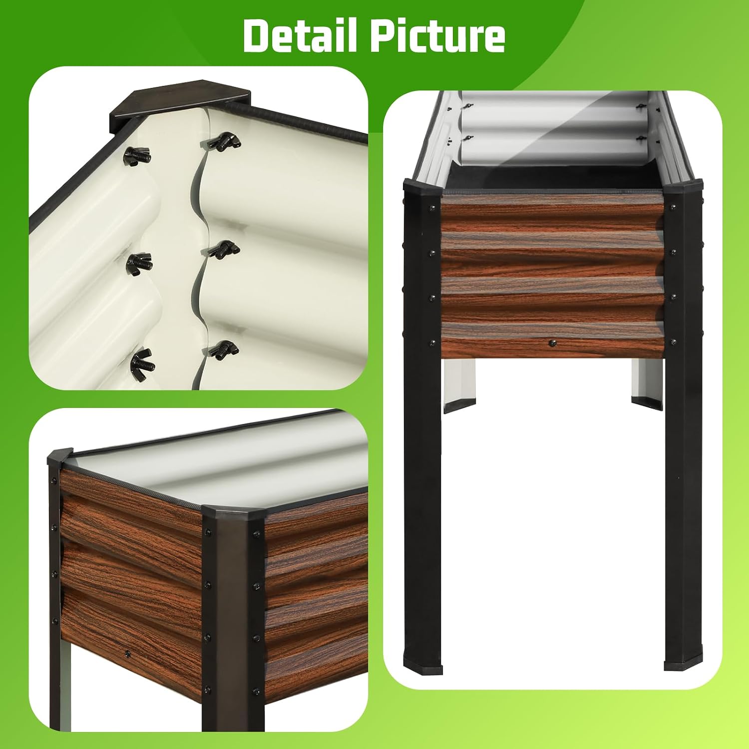 Metal Elevated Raised Garden Planter Bed