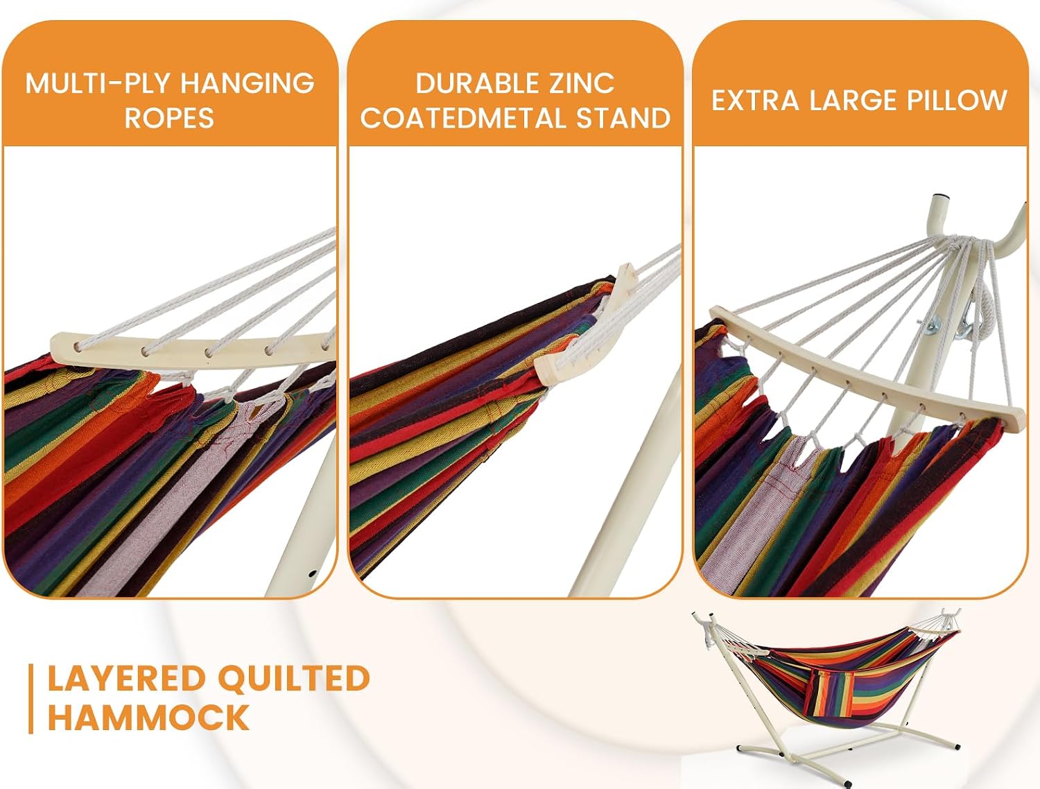Double Hammock Stand Pillow Carry Bag