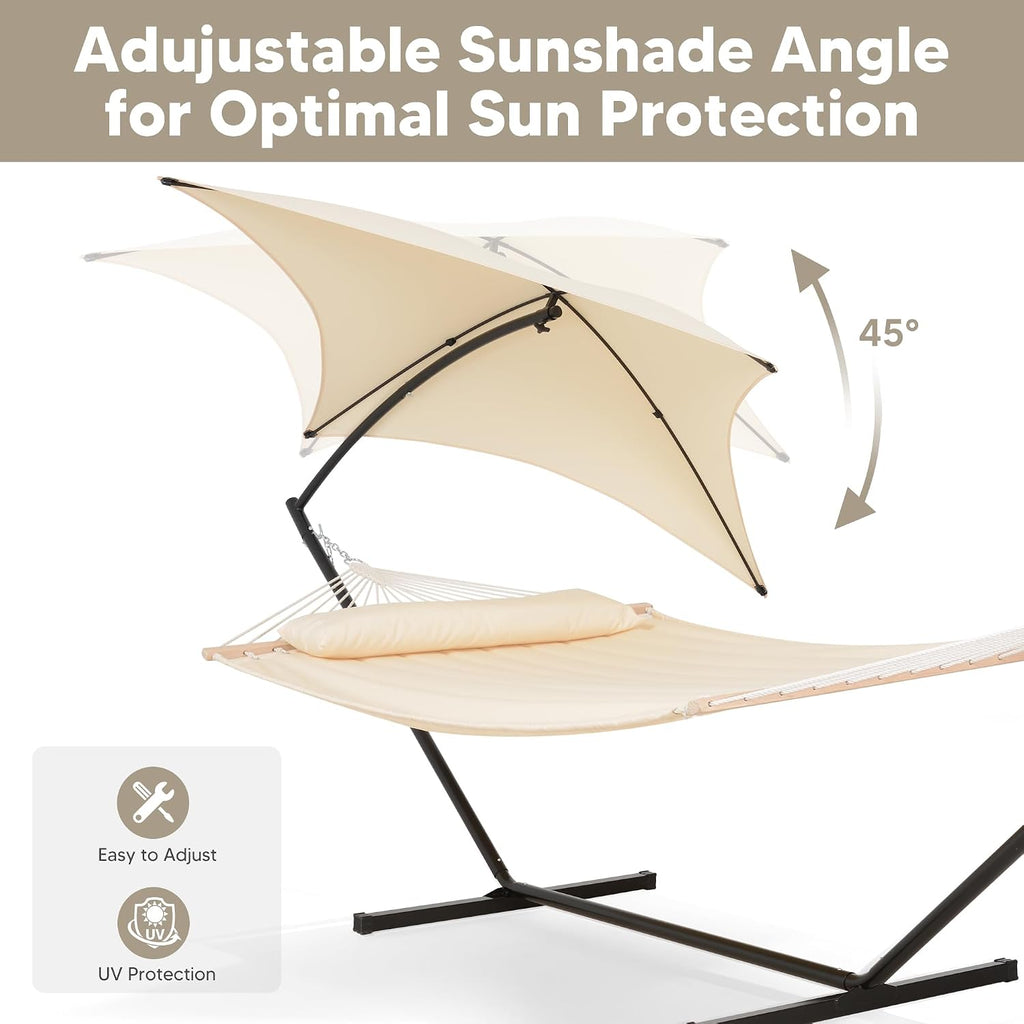 Canopy Double Outdoor Hammock Stand Set