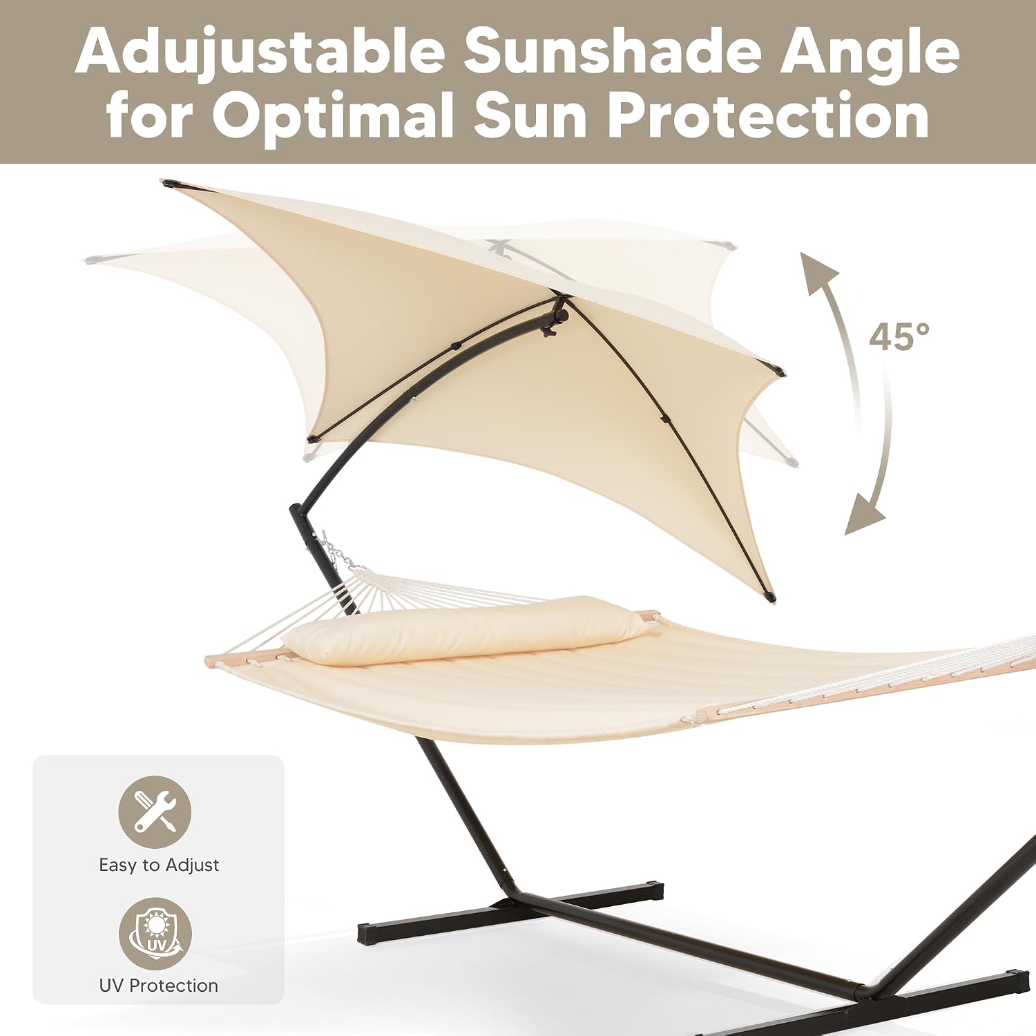 Canopy Double Outdoor Hammock Stand Set