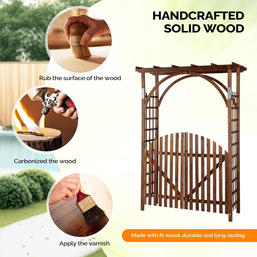 Wood Wedding Garden Plant Arch Trellis