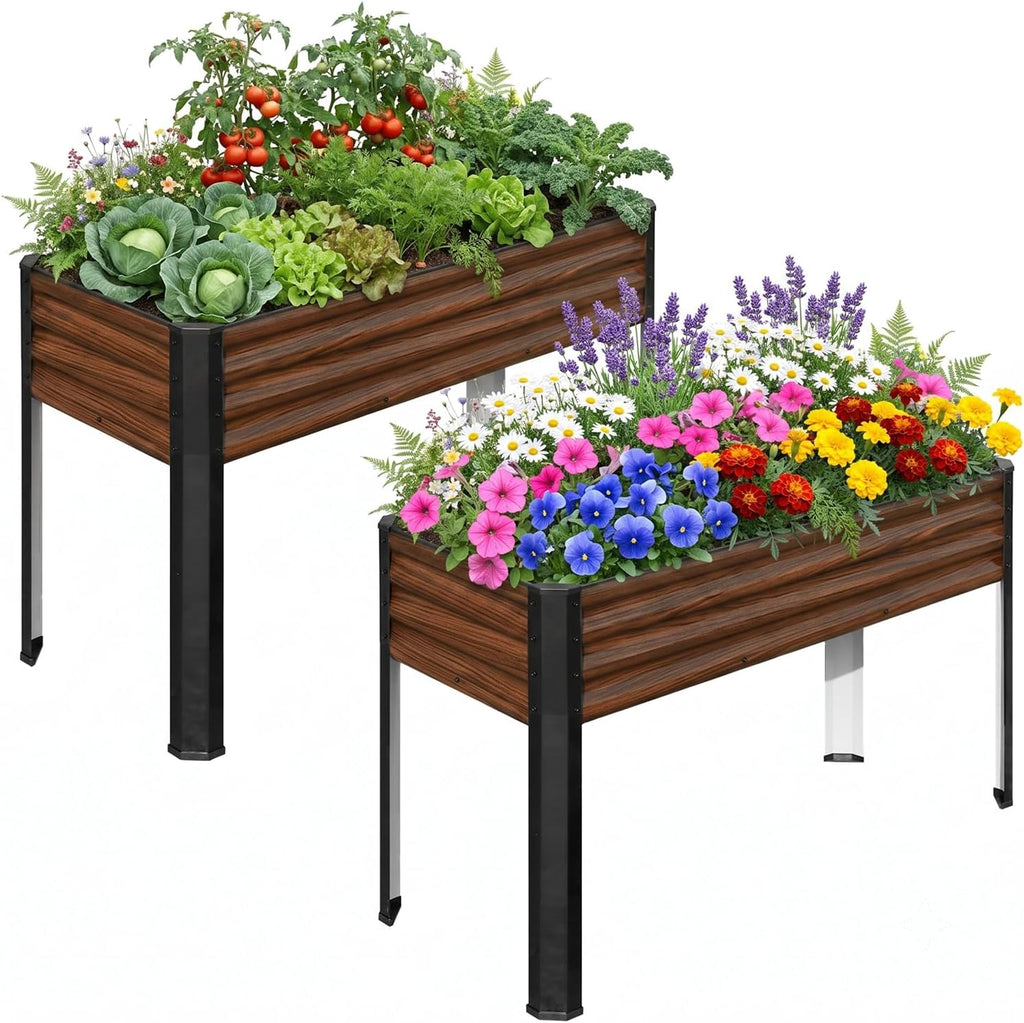 Metal Elevated Garden Planter Boxes