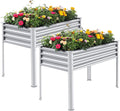 Galvanized Metal Elevated Garden Planter