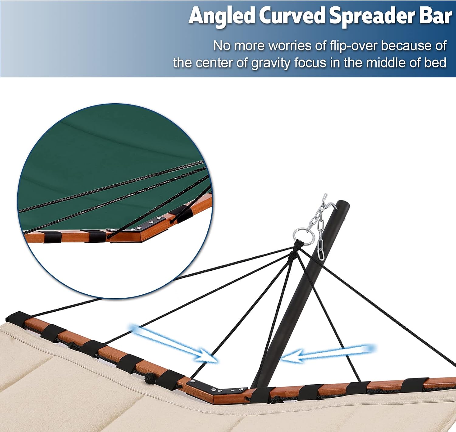 Two Person Hardwood Hammock Stand Set