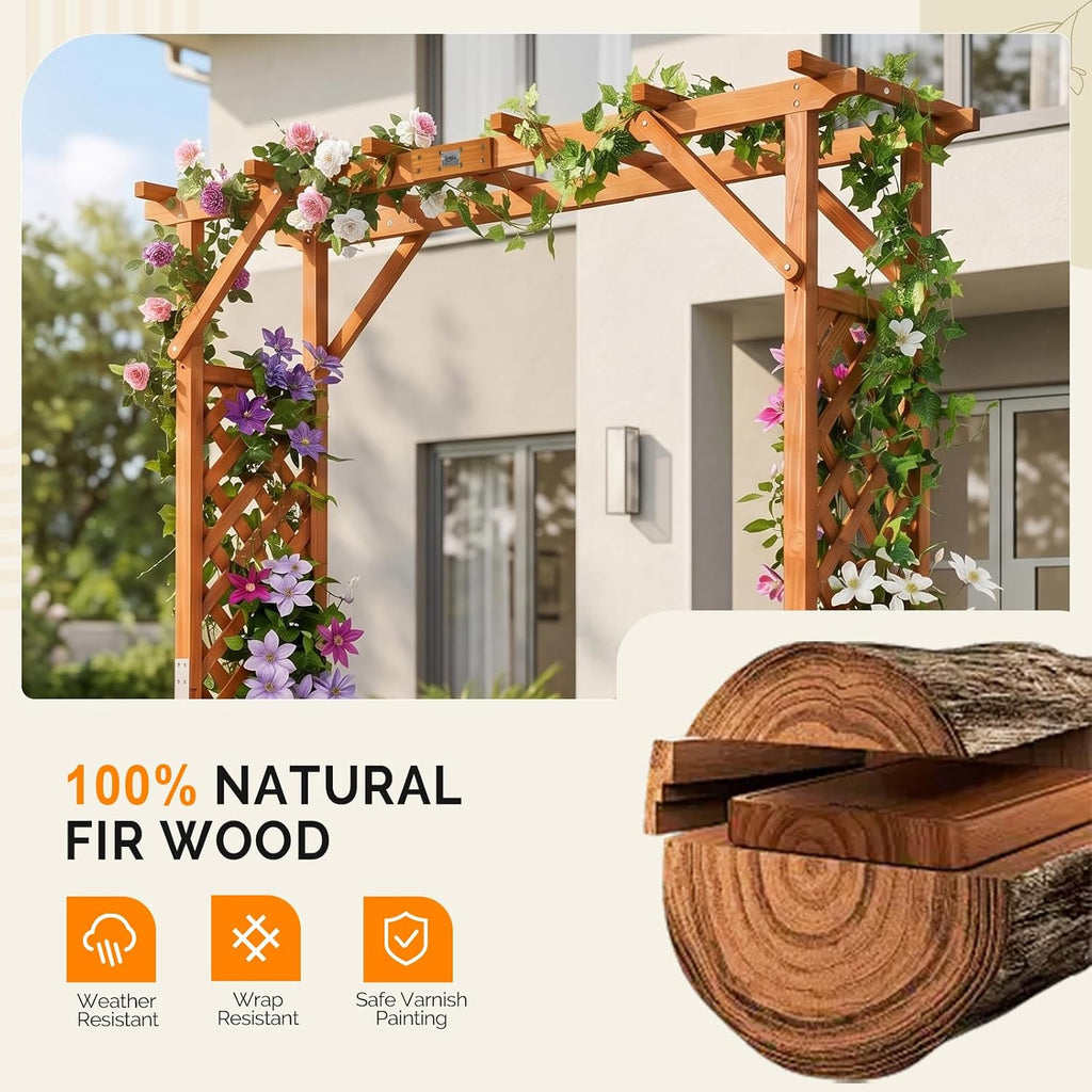 Wood Garden Arbor Planter Wedding Trellis