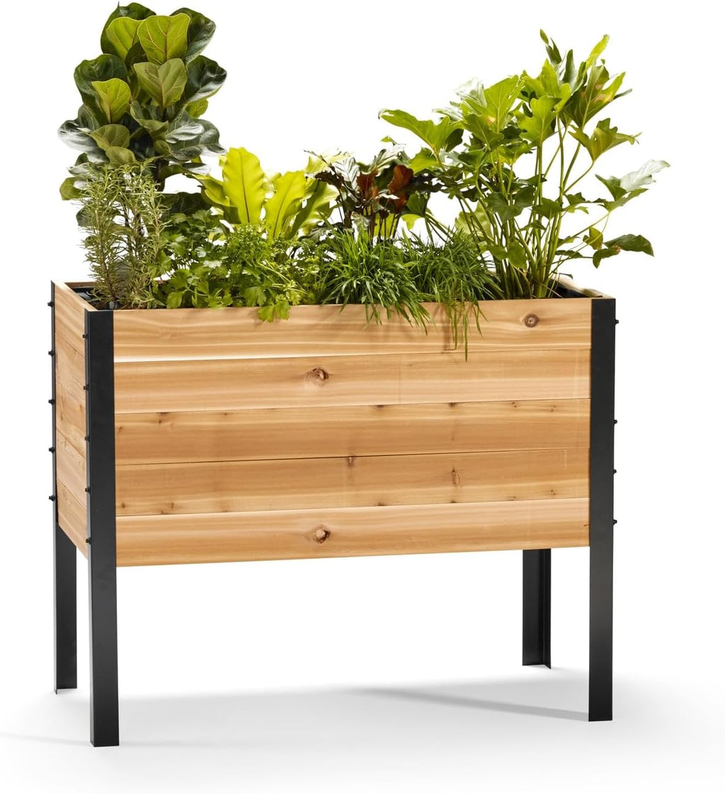 Cedar Wood Elevated Garden Planter Bed