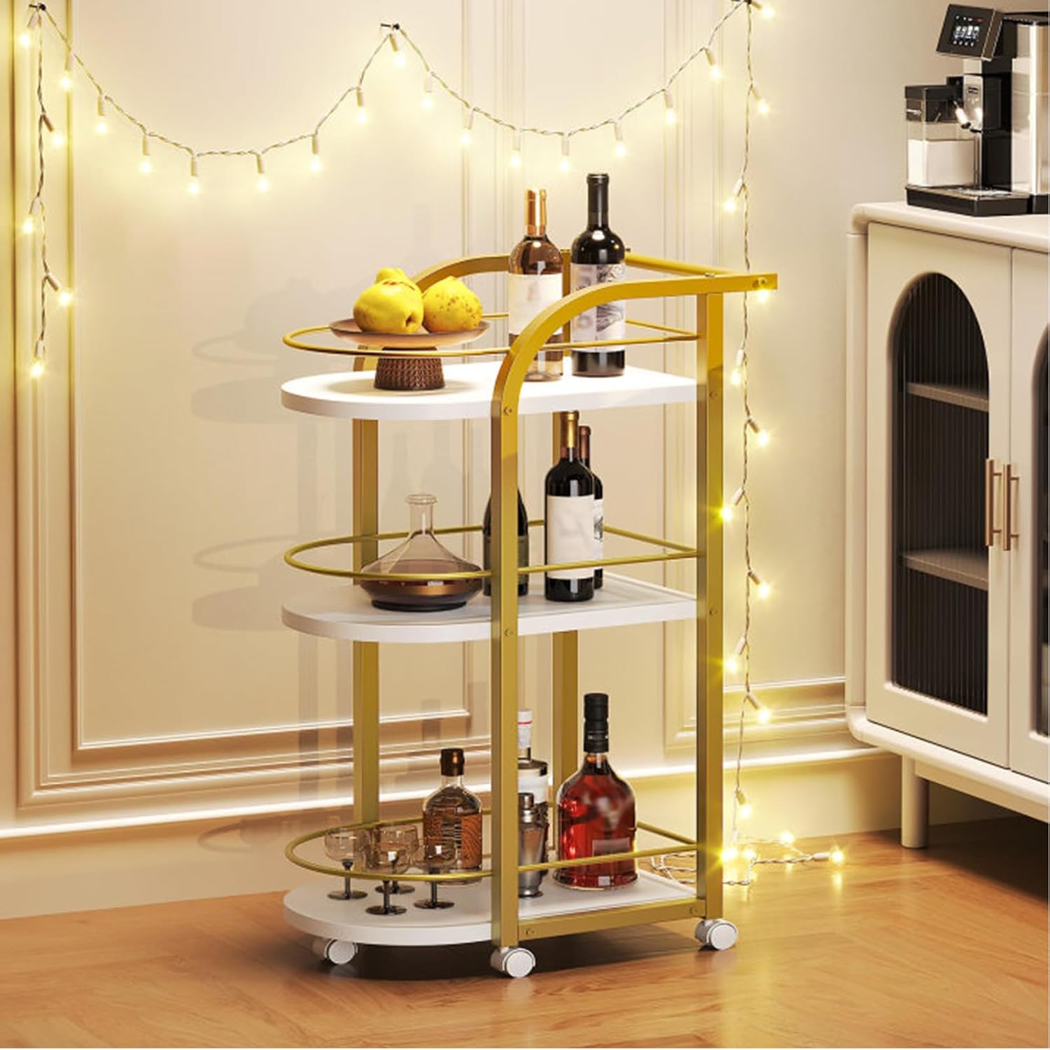 3-Tier Rolling Serving Bar Cart
