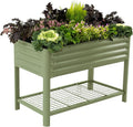 Metal Elevated Garden Bed With Storage Rack