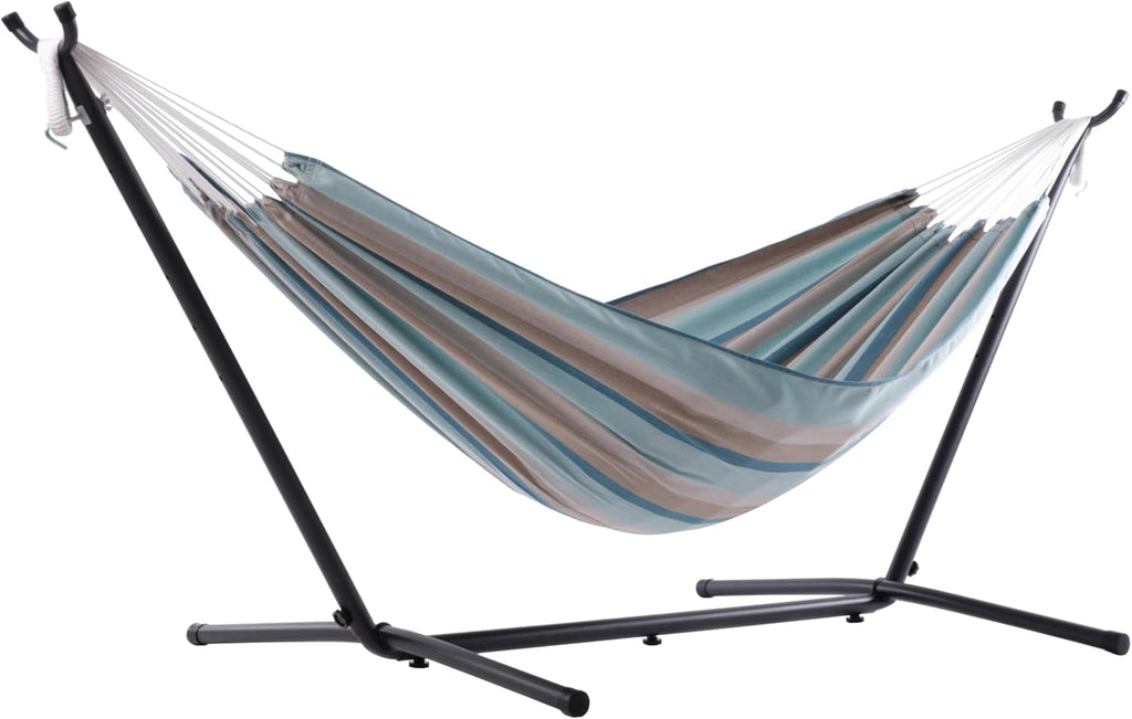 Double Hammock Steel Stand Combo Set