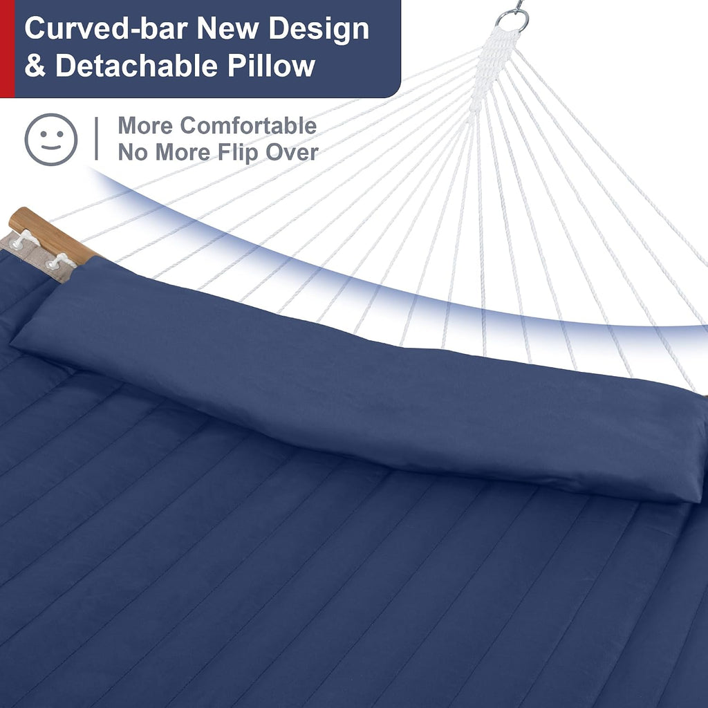 Double Hammock Stand With Pillow Carry Bag
