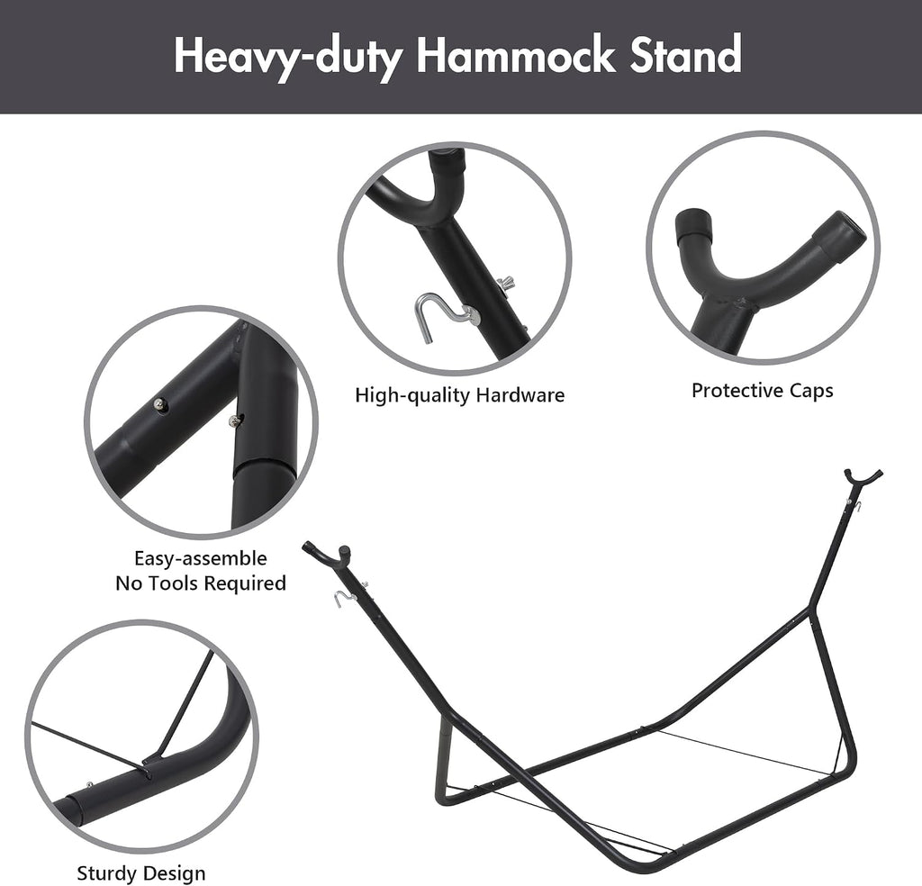 Adjustable Double Hammock Stand Set