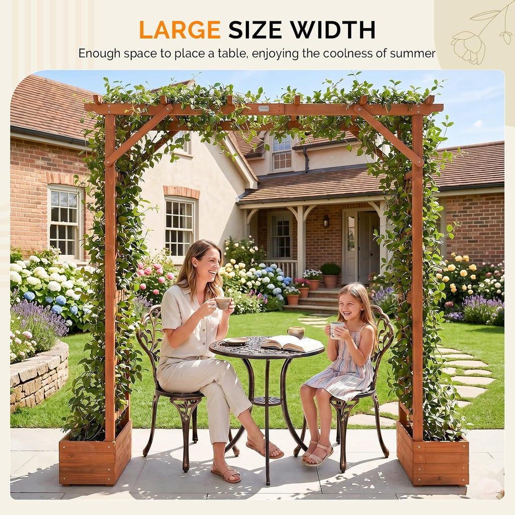 Wood Garden Arbor Planter Wedding Trellis