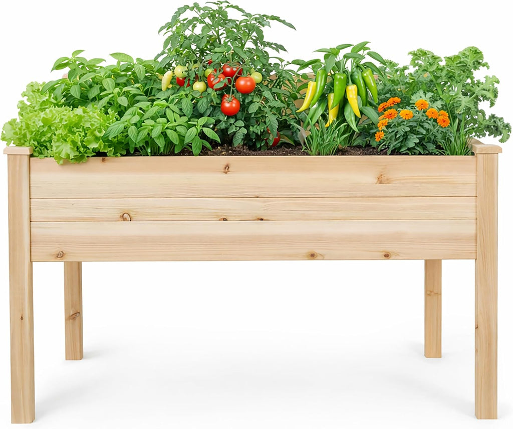 Wood Elevated Raised Garden Planter Bed
