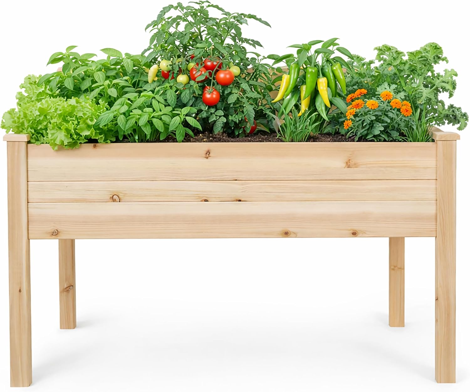 Wood Elevated Raised Garden Planter Bed
