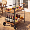 2-Tier Rolling Wine Storage Bar Cart
