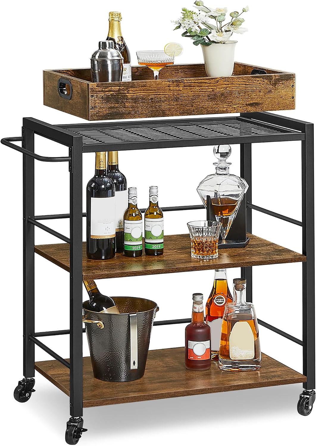 3-Tier Rolling Kitchen Utility Cart