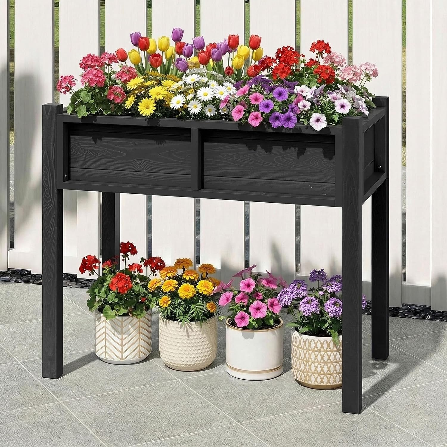 HDPE Elevated Outdoor Garden Planter Box