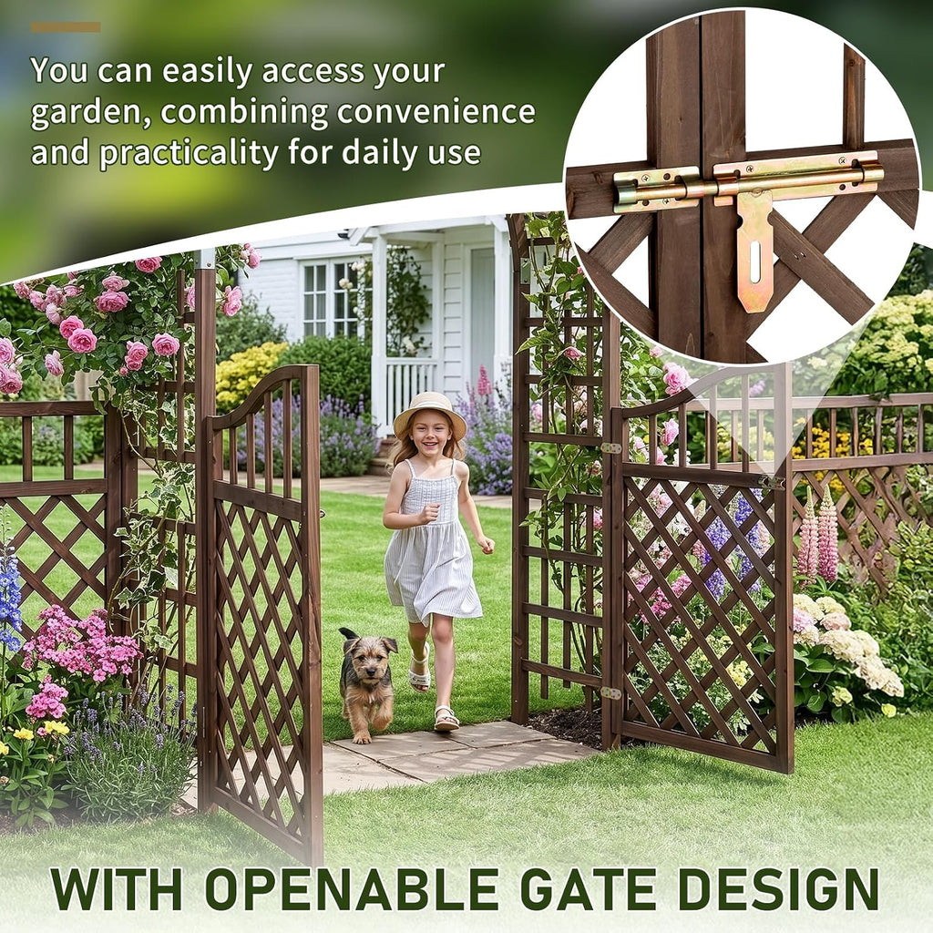Fir Wood Lattice Garden Wedding Arbor