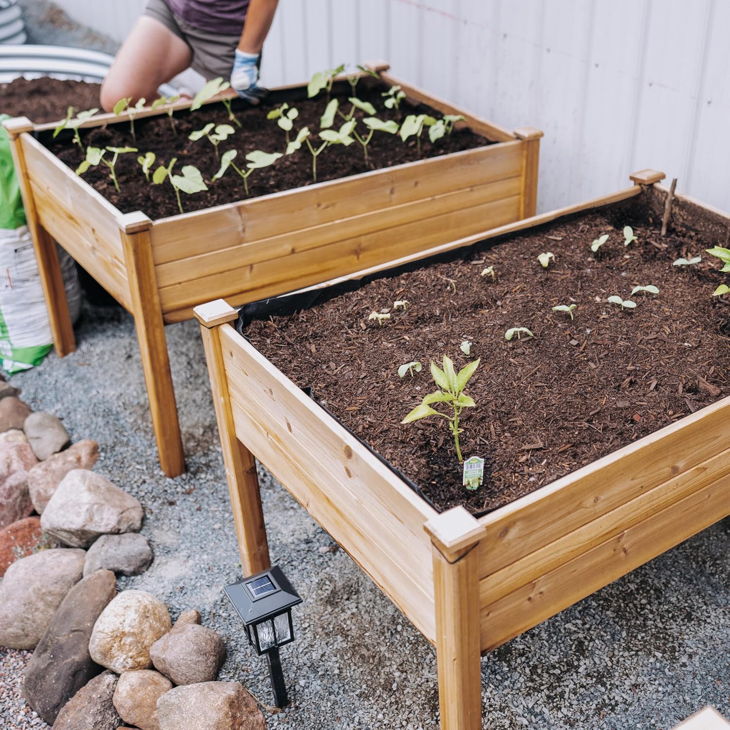 Wood Elevated Raised Garden Planter Bed