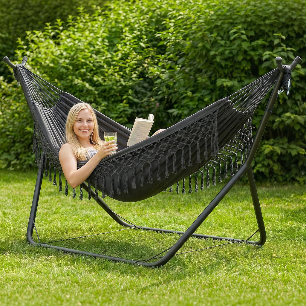 Adjustable Double Hammock Stand Set