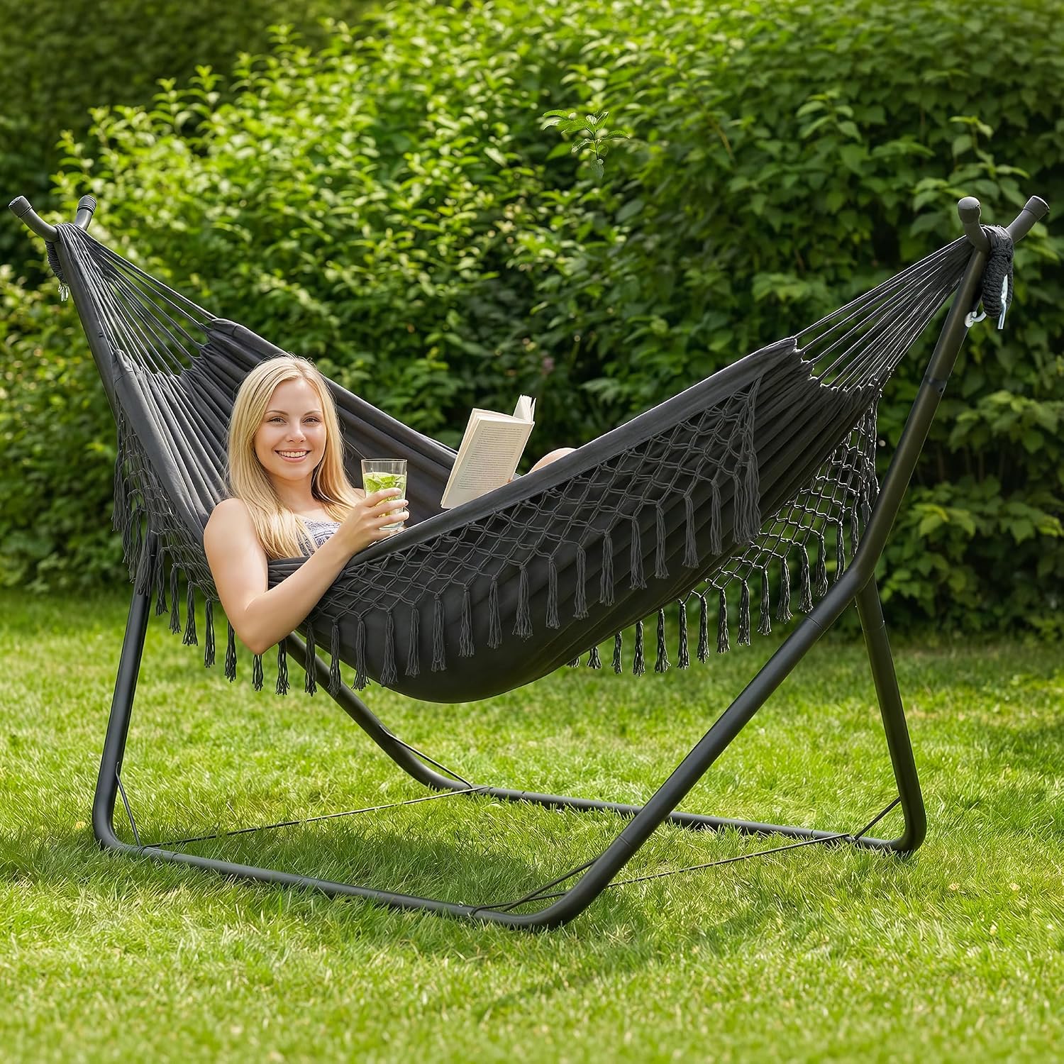 Adjustable Double Hammock Stand Set