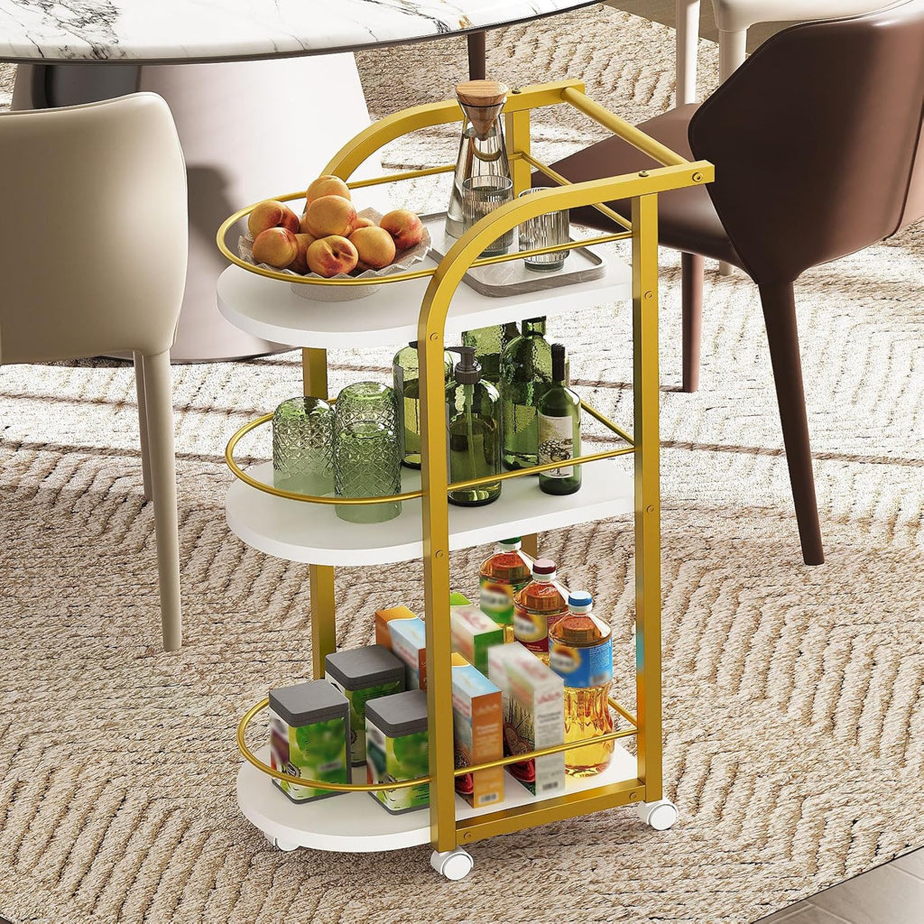 3-Tier Rolling Serving Bar Cart